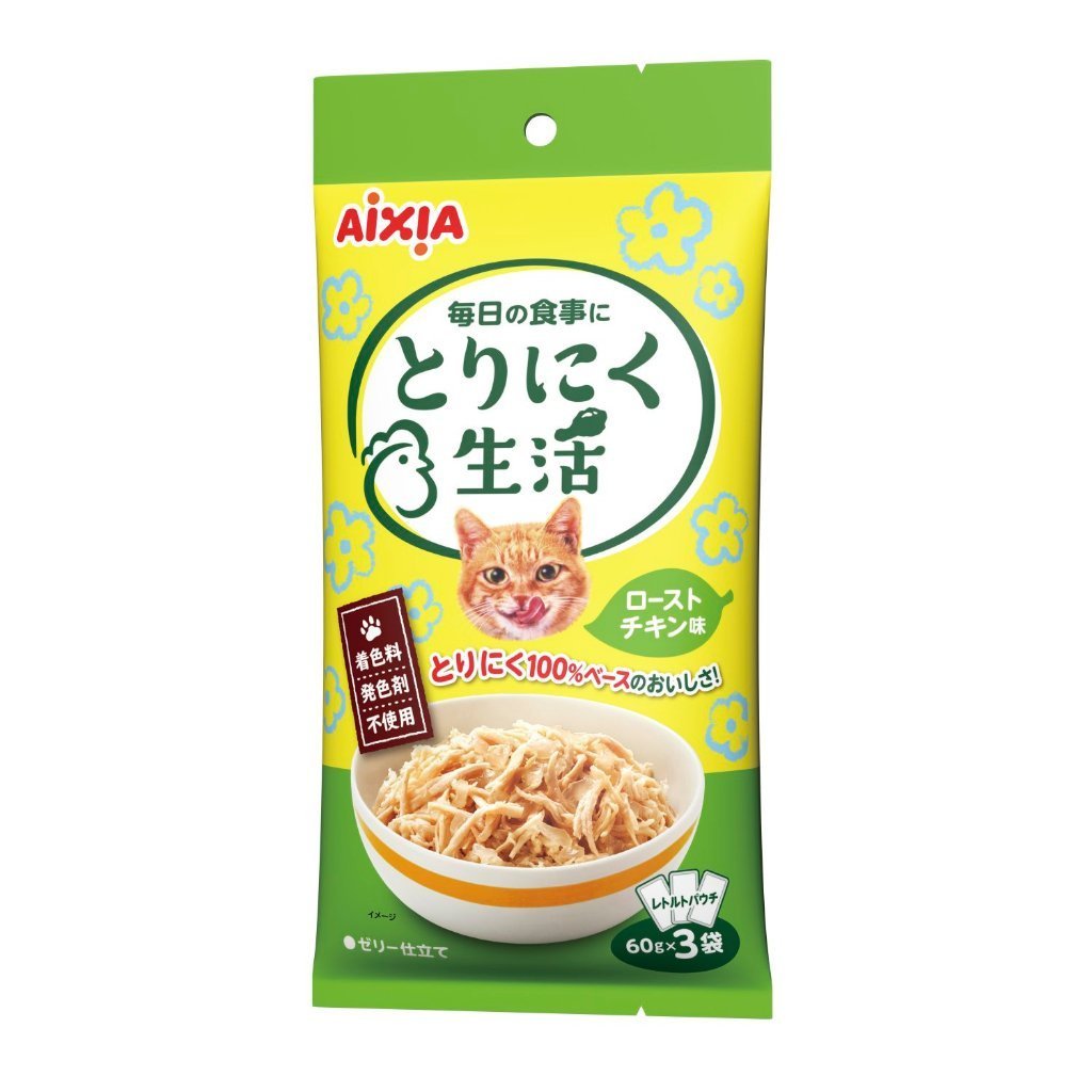 Aixia Fish & Meat Life - Wet Cat Foods 60g x 3