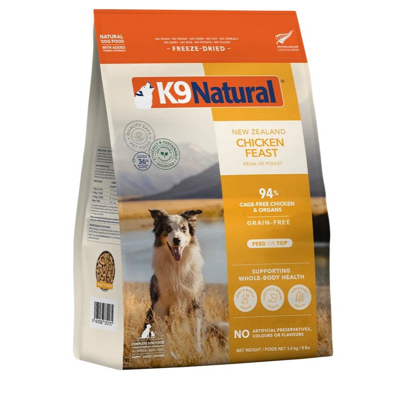 K9 Natural Freeze-Dried Dog Food | Grain Free High Meat | Beef, Lamb, Chicken & Salmon