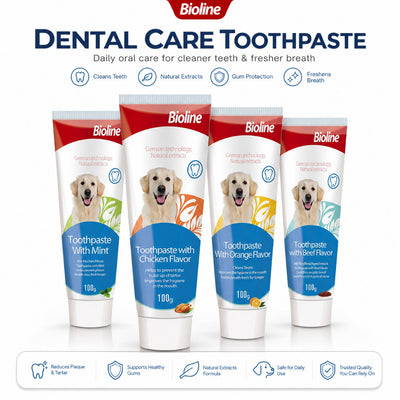 Bioline Pet Toothpaste 100g -Dog & cat (Assorted)