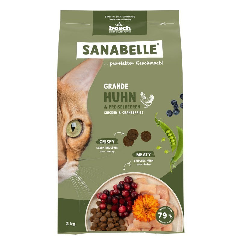Sanabelle Cat Dry Food 8kg | Adult Sensitive Lamb Poultry Urinary Hair & Skin Grande
