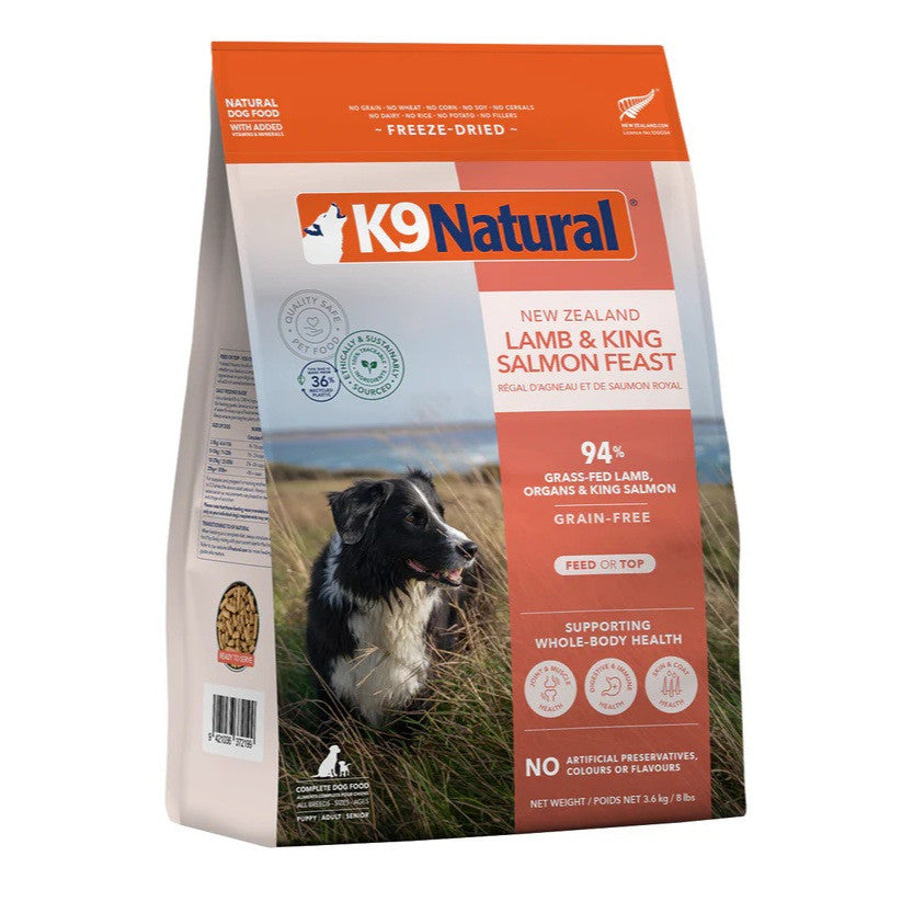 K9 Natural Freeze-Dried Dog Food | Grain Free High Meat | Beef, Lamb, Chicken & Salmon