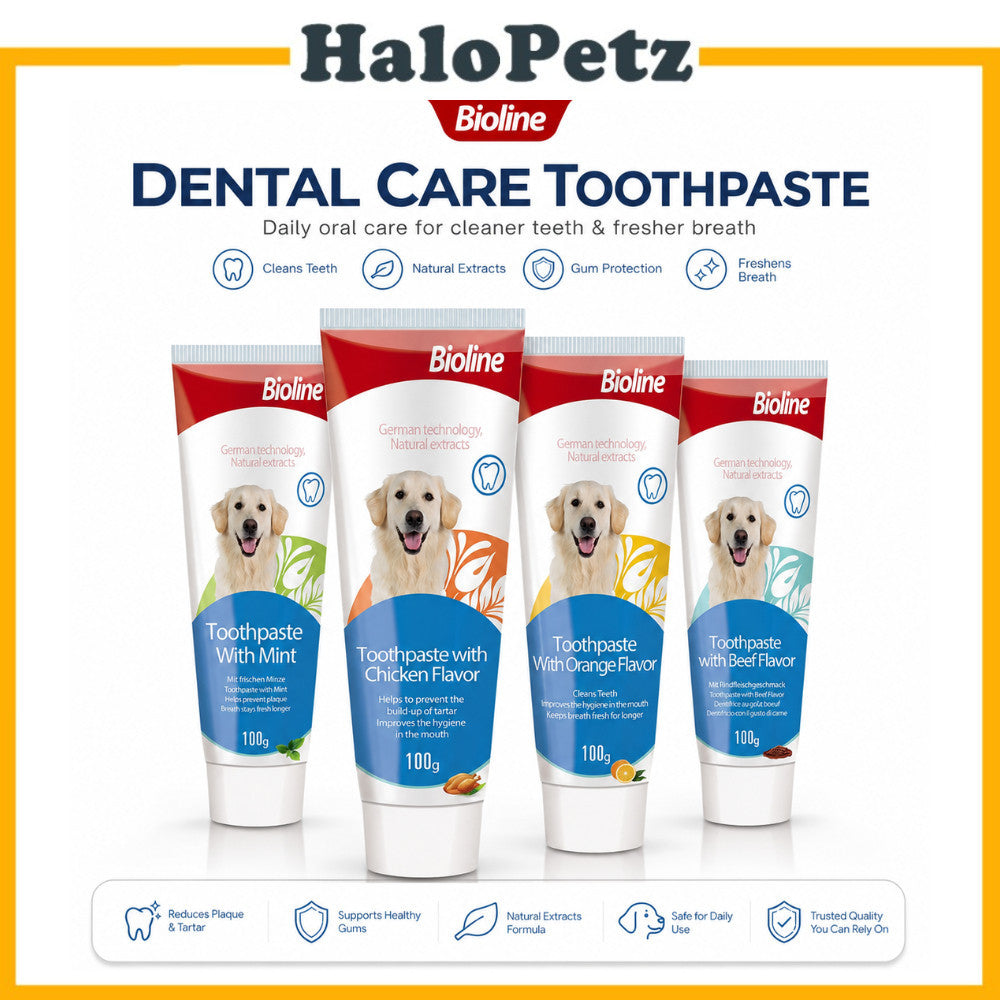 Bioline Pet Toothpaste 100g -Dog & cat (Assorted)