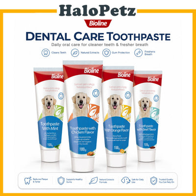 Bioline Pet Toothpaste 100g -Dog & cat (Assorted)
