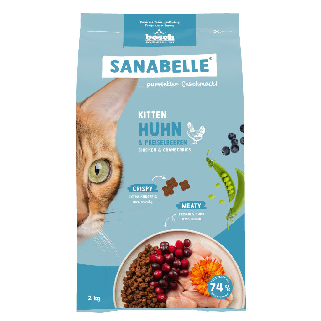 Sanabelle Cat Dry Food 400g Kitten Adult Sensitive Lamb Poultry Urinary Hair & Skin
