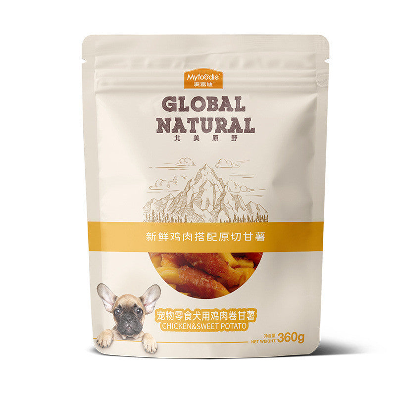 Myfoodie Global Natural Air Dried Chicken Duck Jerky Dog Treat
