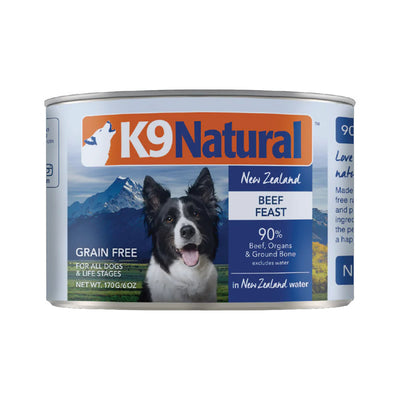 K9 Natural Dog Canned Food 170g - Green Tripe, Lamb, Salmon, Beef, Hoki