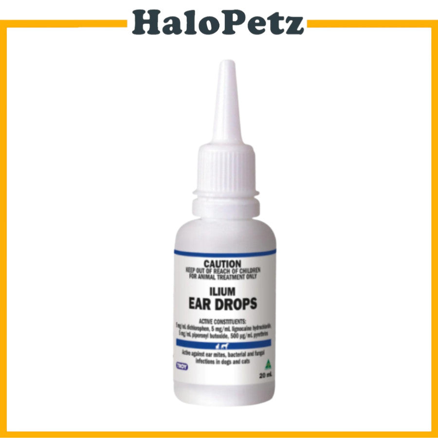 Troy Ilium Ear Mite Canker Drops 20 ml Cat Dog