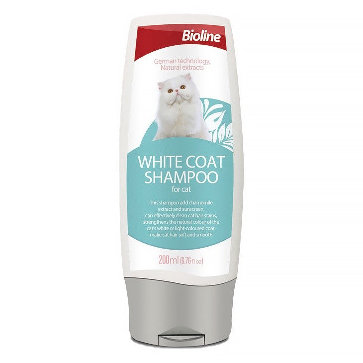 Bioline White Coat Shampoo 200ml -Cat