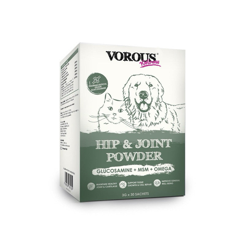 [Exp: Jun 2026] Vorous Powder Supplement for Dogs & Cats | Digestion, Hip & Joint, Calcium, Probiotics