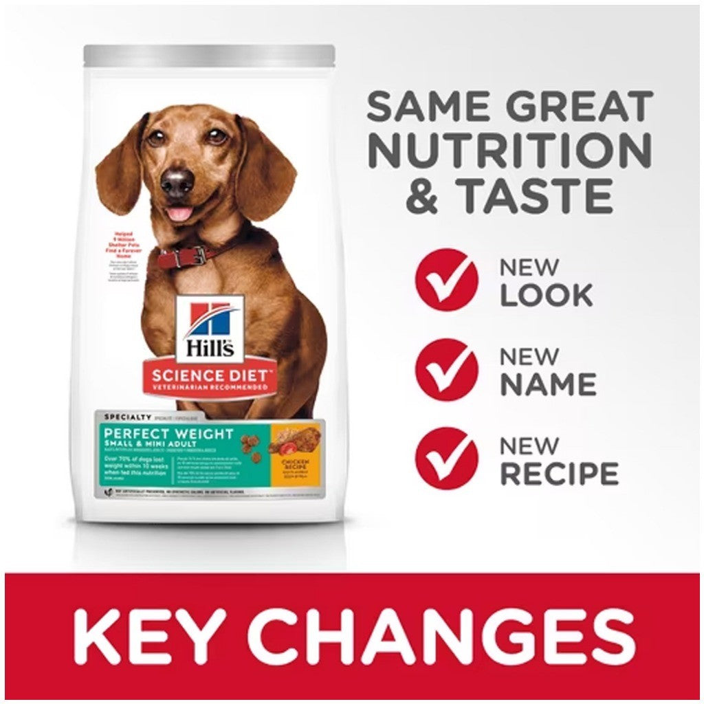 Hill's Science Diet Adult Perfect Weight Small & Mini Dry Dog Food 4lbs | Weight Management