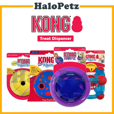 Kong Interactive Treat Dispenser Dog Toy | Rewards | Replay | Gyro | Bamboo | Wobbler | Bone (Random Color)