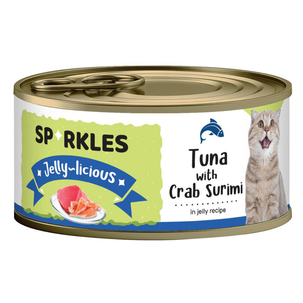 [24 Cans] Sparkles Cat Can 80g - Chicken, Gravy-licious, Jelly-licious -Tuna