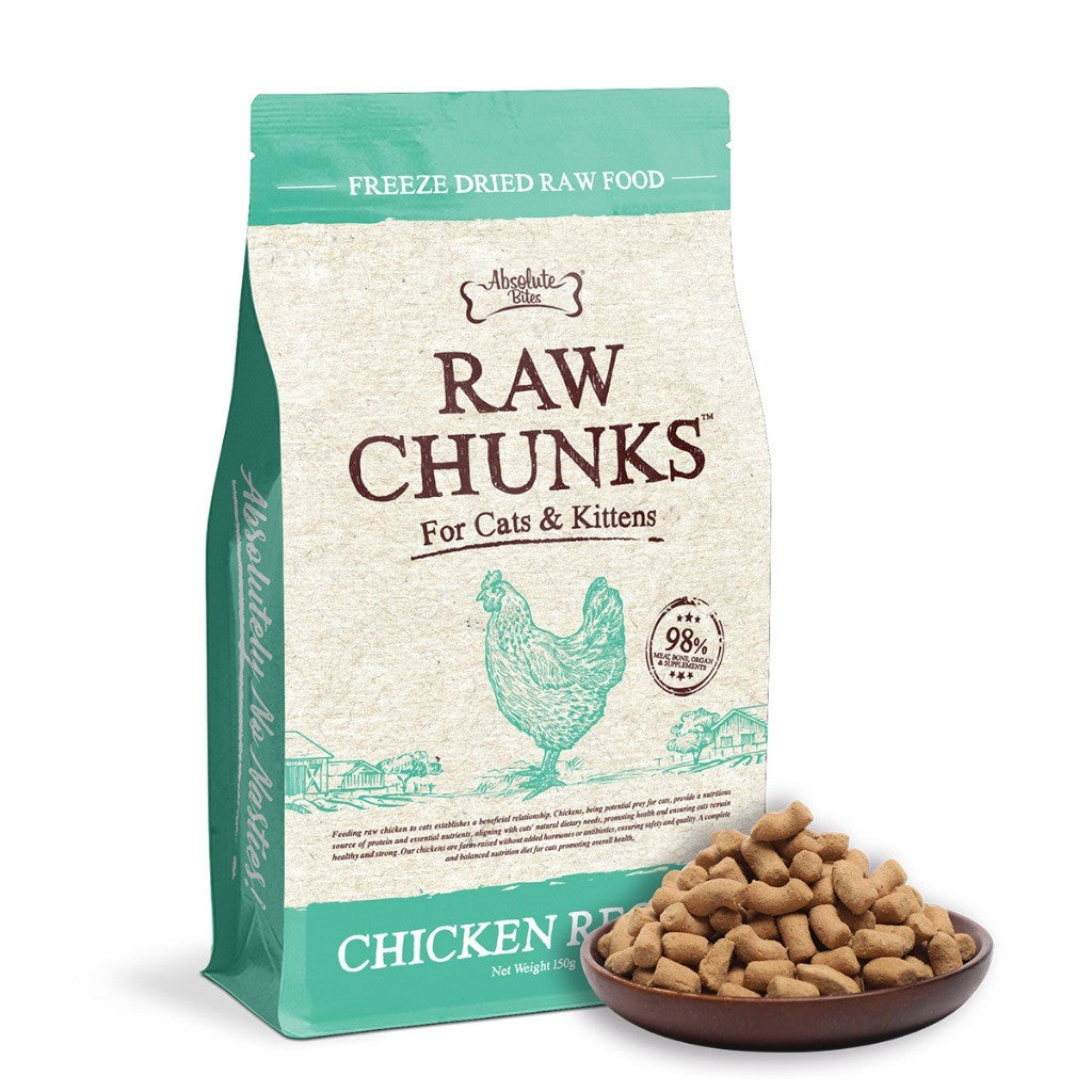 Absolute Bites Cat Raw Chunks Freeze Dried Raw Food