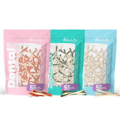 Altimate Pet Dog Dental Chew (150g) | Rawhide-Free, Cranberry, Mint, Milk