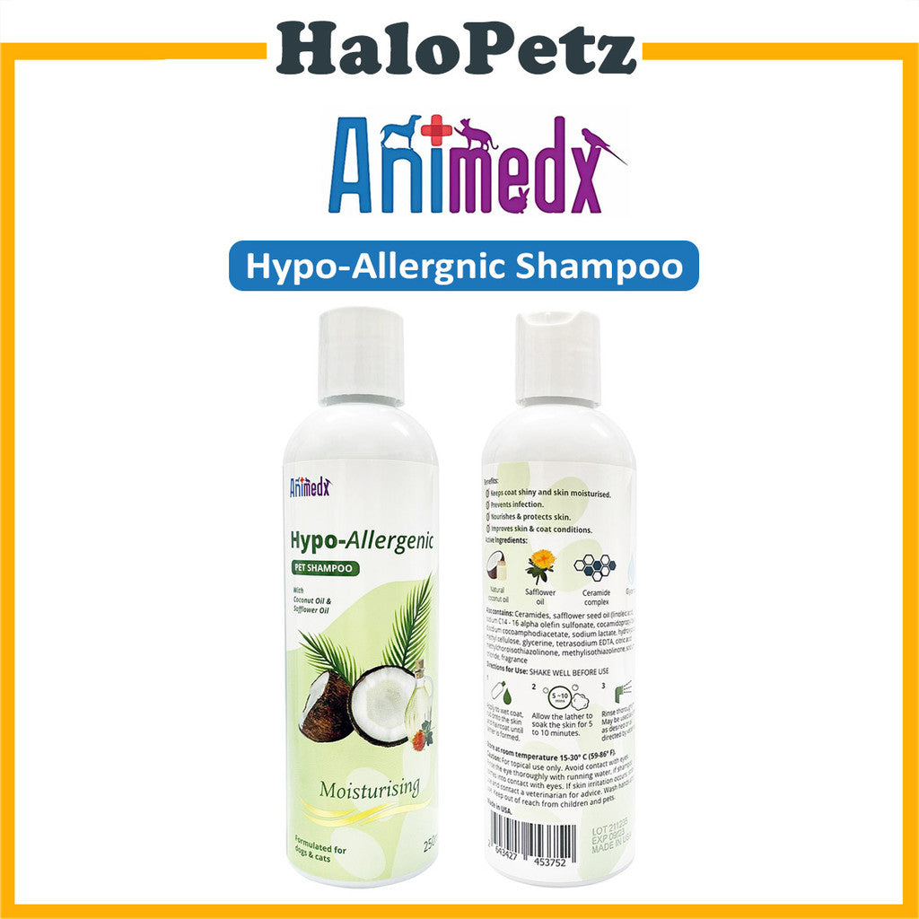 Animedx Hypoallergenic Shampoo 250ml | For Itchy & Sensitive Skin Dogs & Cats