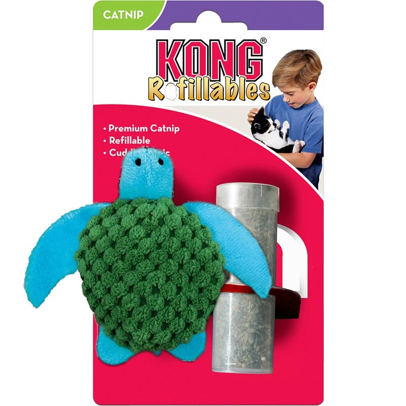Kong Refillables Turtle with Catnip Cuddly Fabric