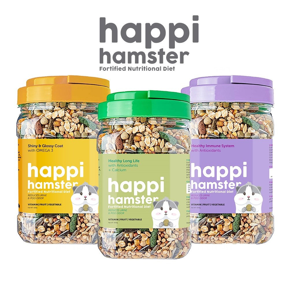 Happi Hamster Fortified Nutritional Diet for Hamsters 600g | Complete Hamster Food