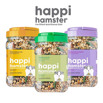 Happi Hamster Fortified Nutritional Diet for Hamsters 600g | Complete Hamster Food