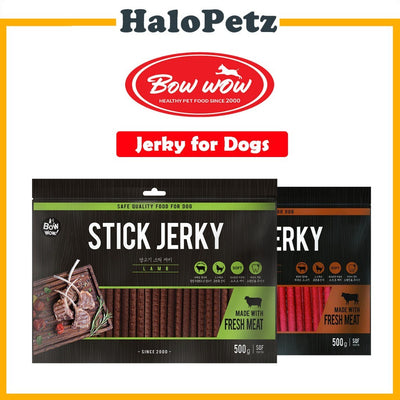 Bow Wow Stick Jerky  Dog Treats 500g | Lamb, Beef