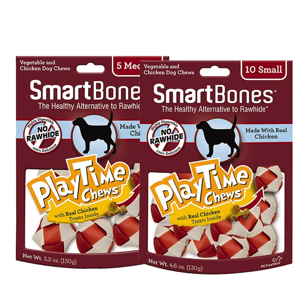 SmartBones PlayTime Dental Chews | Chicken | Peanut Butter
