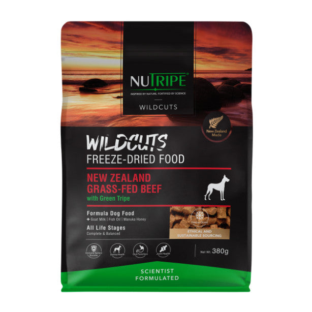 Nutripe WildCuts Freeze-Dried with Green Tripe Dog Food 380g