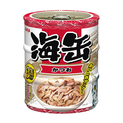 Aixia Umi-Can Mini Tuna Can Cat Food 60g x 3 - Tuna/ Tuna with Whitebait / Tuna with Chicken