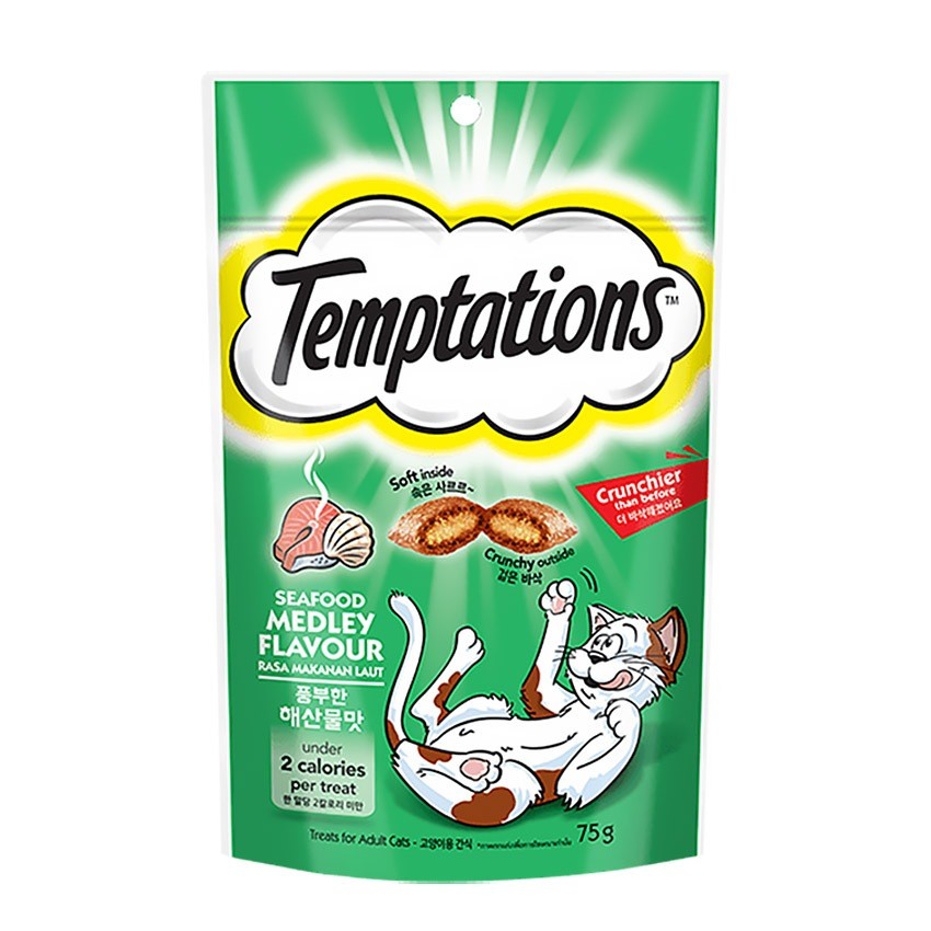 Whiskas Temptations Crunchy Cat Treats 75g