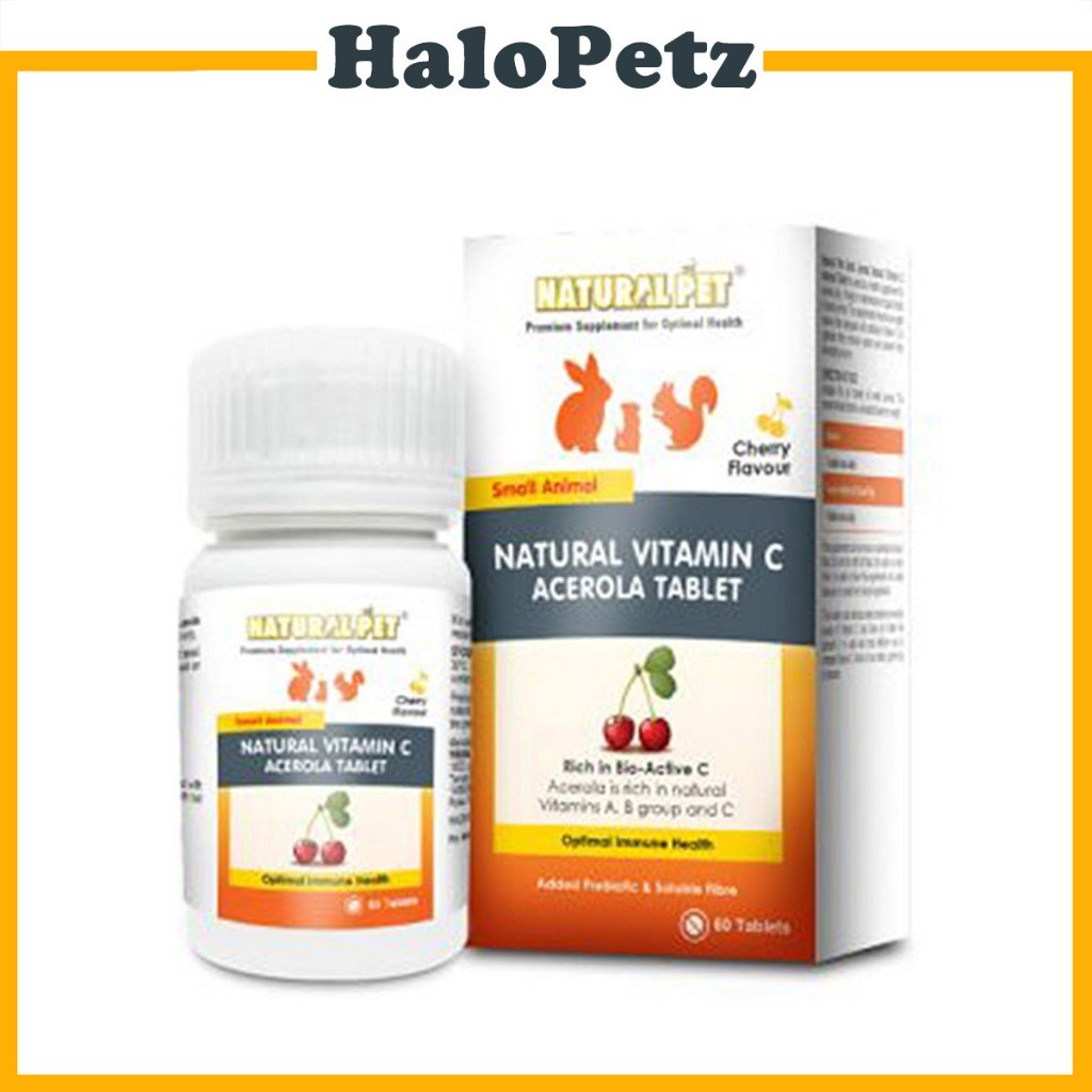 Natural Pet Natural Vitamin C Acerola 60 Tablets For Small Animal