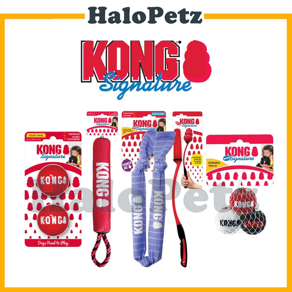 Kong Signature Dog Toy | Crunch Rope | Throw | Sports Ball