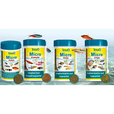 Tetra Micro Pellets Granules Sticks Crisps Complete Food for Small Tropical Fish