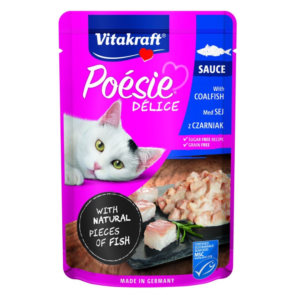 Vitakraft Poesie Delice Pouch 85g | Cat Complete Wet Food | Sauce | Jelly