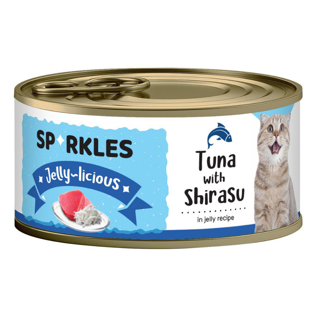 [24 Cans] Sparkles Cat Can 80g - Chicken, Gravy-licious, Jelly-licious -Tuna
