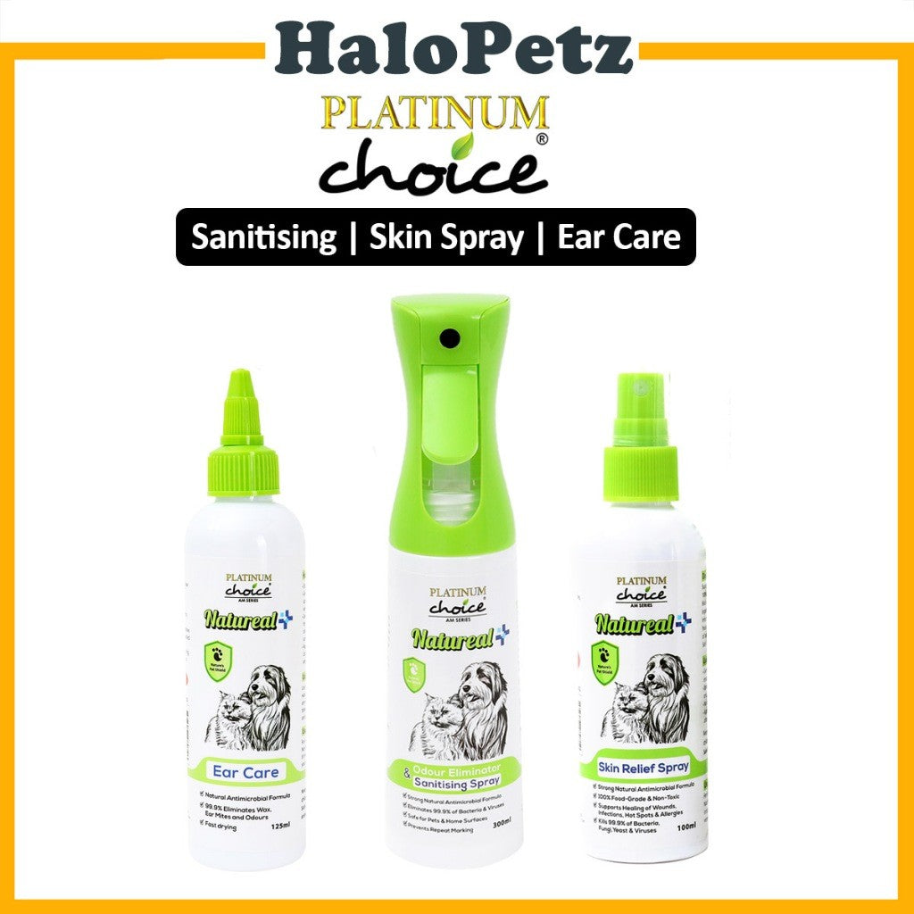 Platinum Choice Natureal Skin Ear Care Cat/Dog | Anti-Fungal, Bacterial, Hot Spot, Cleaner, Itch Relief
