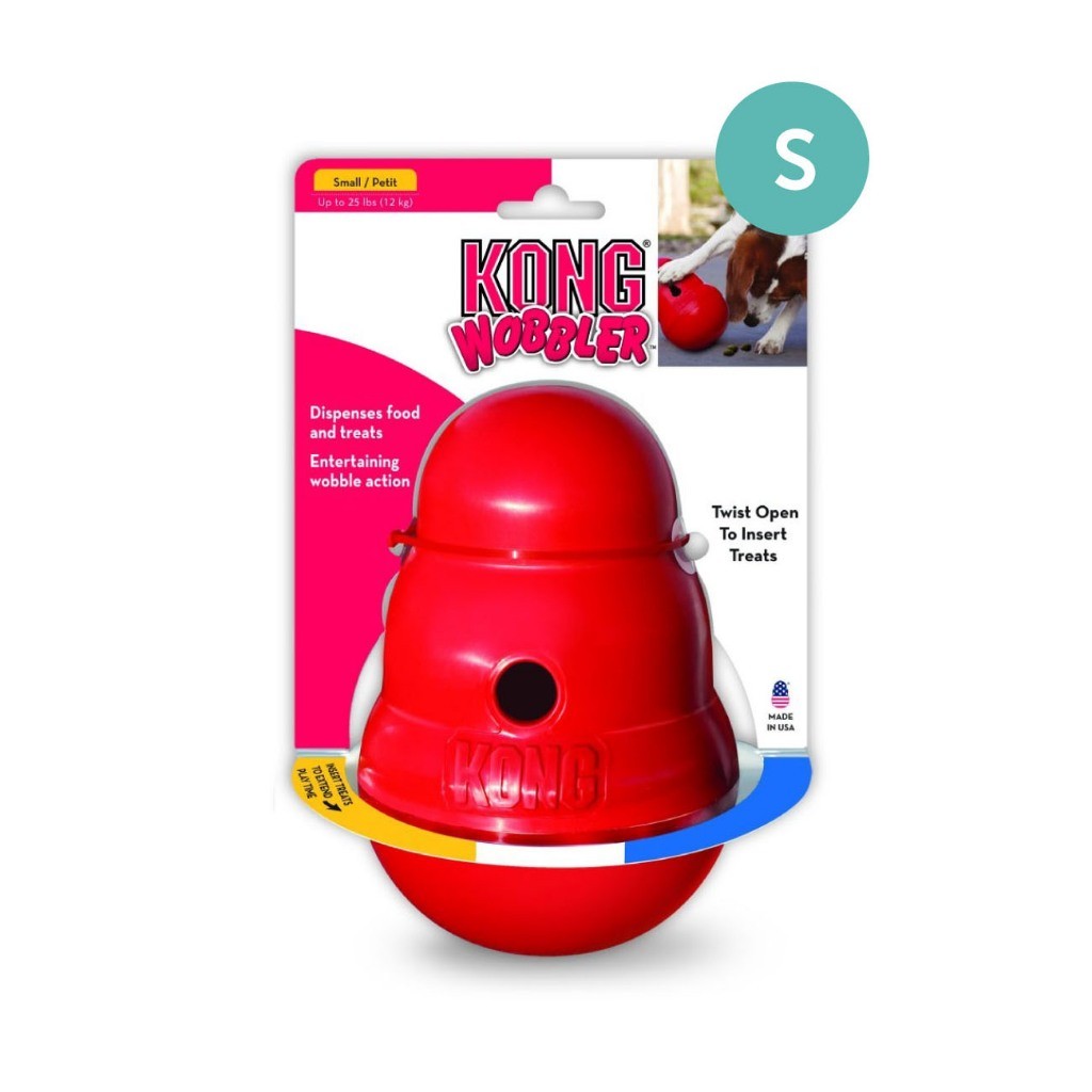 Kong Interactive Treat Dispenser Dog Toy | Rewards | Replay | Gyro | Bamboo | Wobbler | Bone (Random Color)