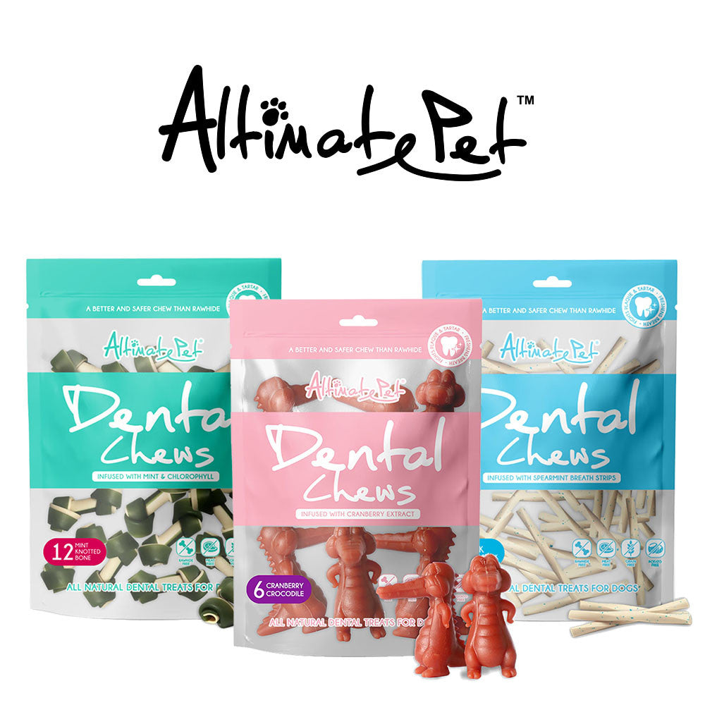 Altimate Pet Dog Dental Chew (150g) | Rawhide-Free, Cranberry, Mint, Milk