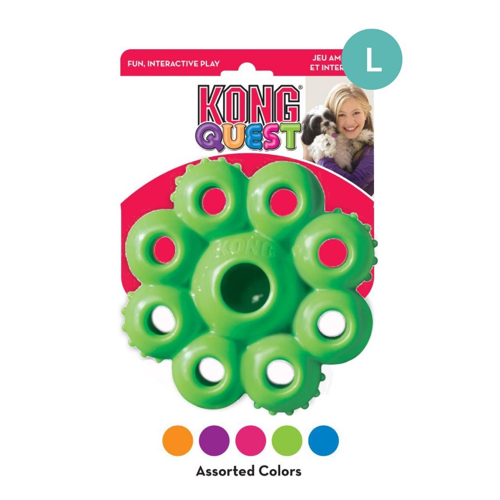 Kong Interactive Treat Dispenser Dog Toy | Rewards | Replay | Gyro | Bamboo | Wobbler | Bone (Random Color)