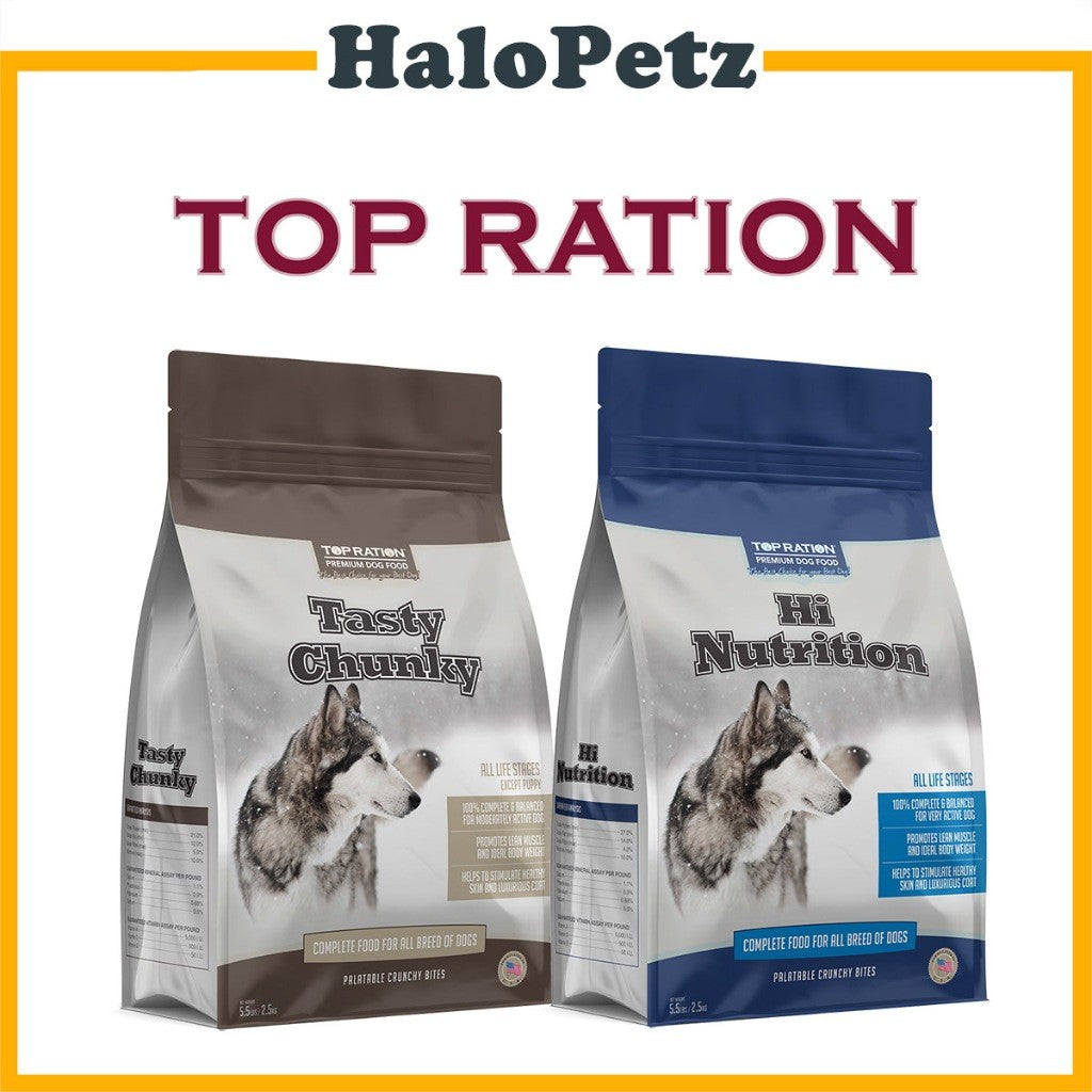 Top Ration Premium Dry Dog Food 2.5kg | Hi Nutrition Tasty Chunky