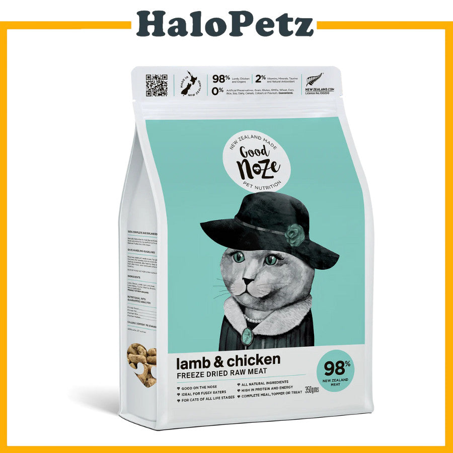 Goodnoze Freeze Dried Cat Food 350g | Nuggets | Beef | Chicken | Rabbit | Lamb | Hoki