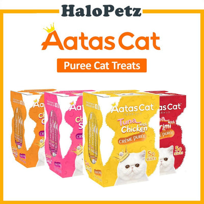 Aatas Cat Crème Purée Cat Treat Tub (50x14g Sticks)