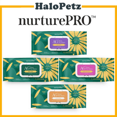 NurturePRO AG Silver Pet Wipes 100pcs | Antibacterial | Cat | Dog