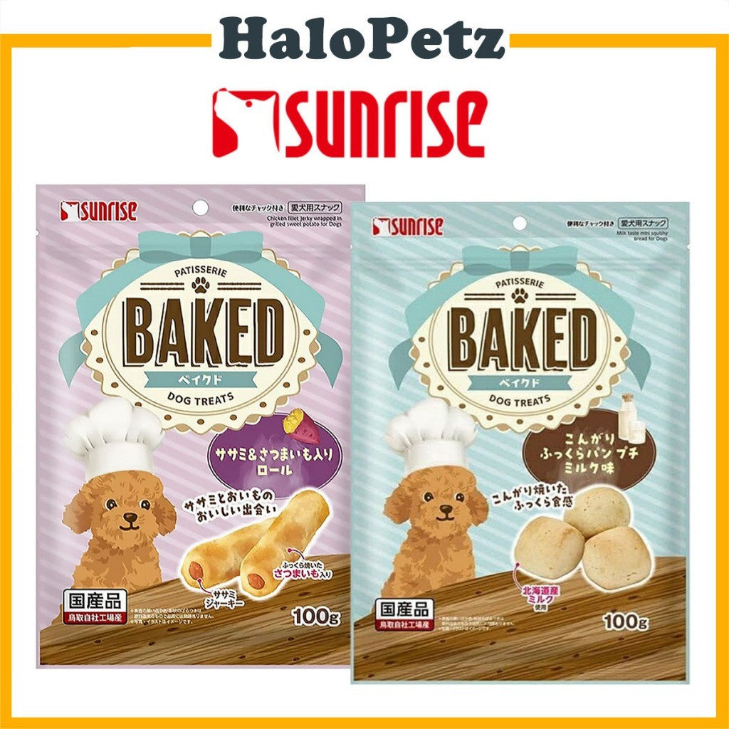 Sunrise Baked Treats for Dogs - Bread, Strawberry Milk Bread, Chicken Fillet Jerky Roll
