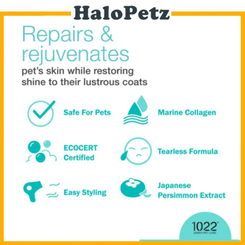 1022 Green Pet Care Dog Shampoo 310ml | Soothing | Anti Bacterial | Volume Up | Whitening | Soft