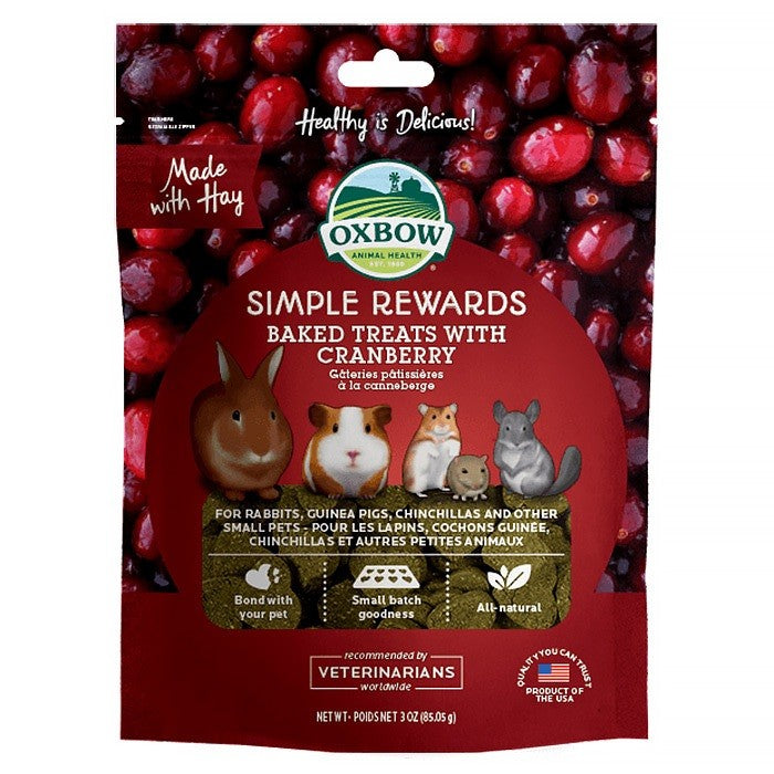 Oxbow Simple Rewards Treats (Rabbits, Guinea Pigs, Chinchilla) Baked Apple, banana