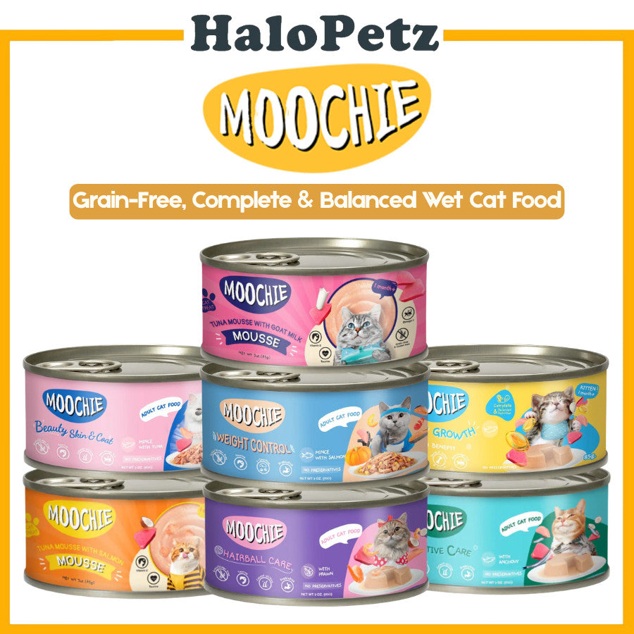 Moochie Seafood Selection Cat Food 85g | Mousse Treats & Complete Diet | Grain Free