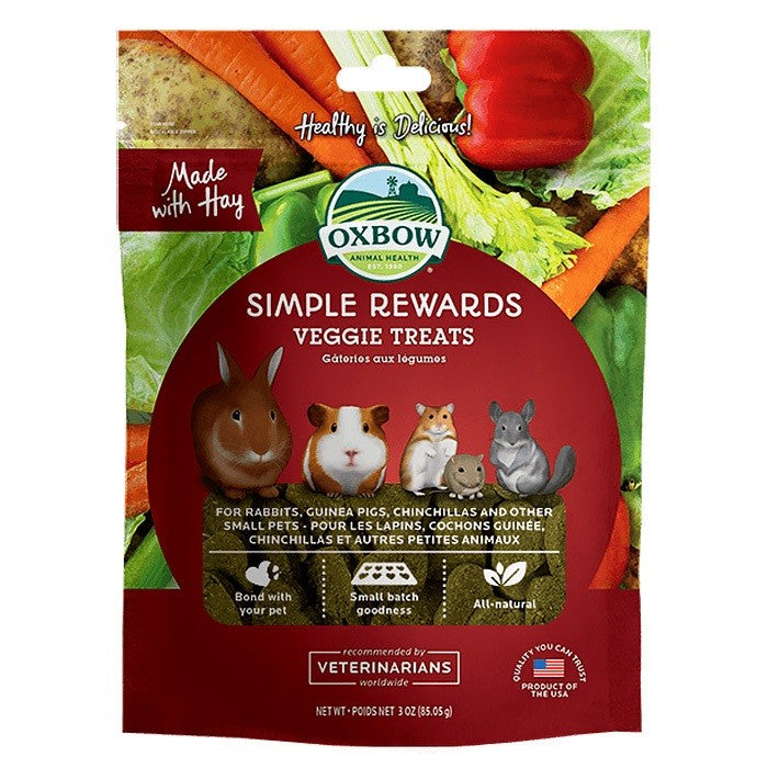 Oxbow Simple Rewards Treats (Rabbits, Guinea Pigs, Chinchilla) Baked Apple, banana