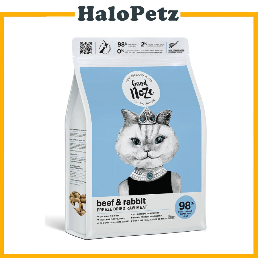 Goodnoze Freeze Dried Cat Food 350g | Nuggets | Beef | Chicken | Rabbit | Lamb | Hoki