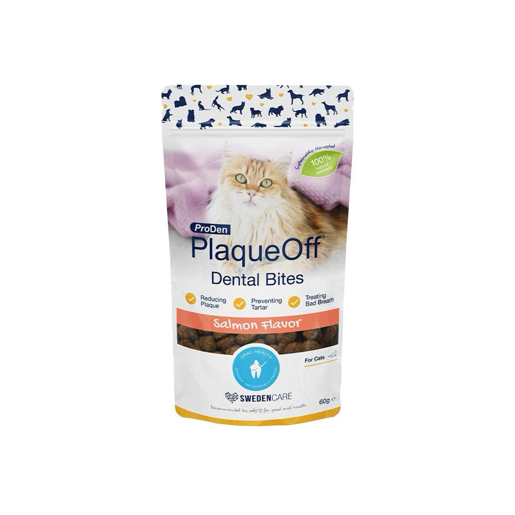 Proden PlaqueOff®️ Dental Bites for Cats - Salmon | Veggie 60g
