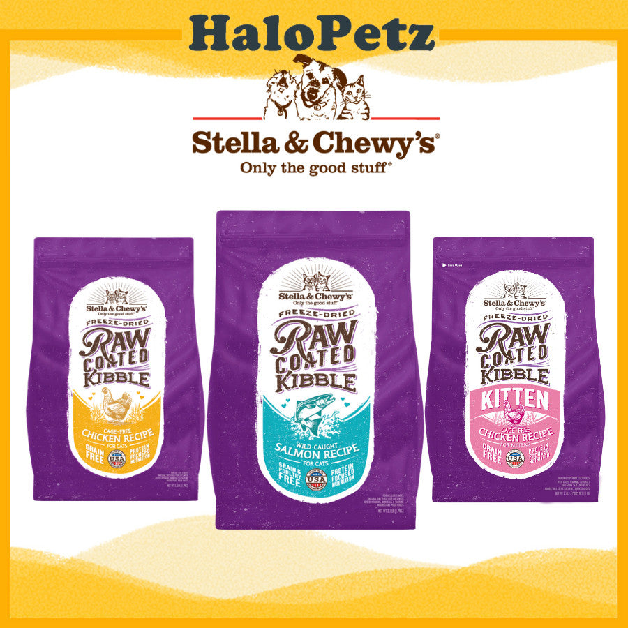 Stella & Chewy's Raw Coated Cat Kibble 5lb / 10lb | Freeze-Dried Raw Coated Dry Cat Food