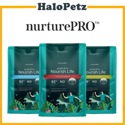 NurturePRO Nourish Life Grain-Free Dry Dog Food 11lbs | kibbles puppy chicken turkey lamb salmon