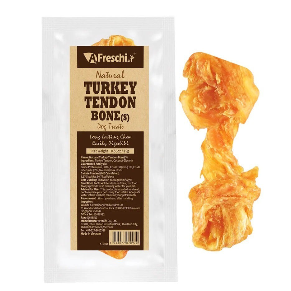 AFreschi Turkey Tendon Dog Treat {S) | Small Bone Chew